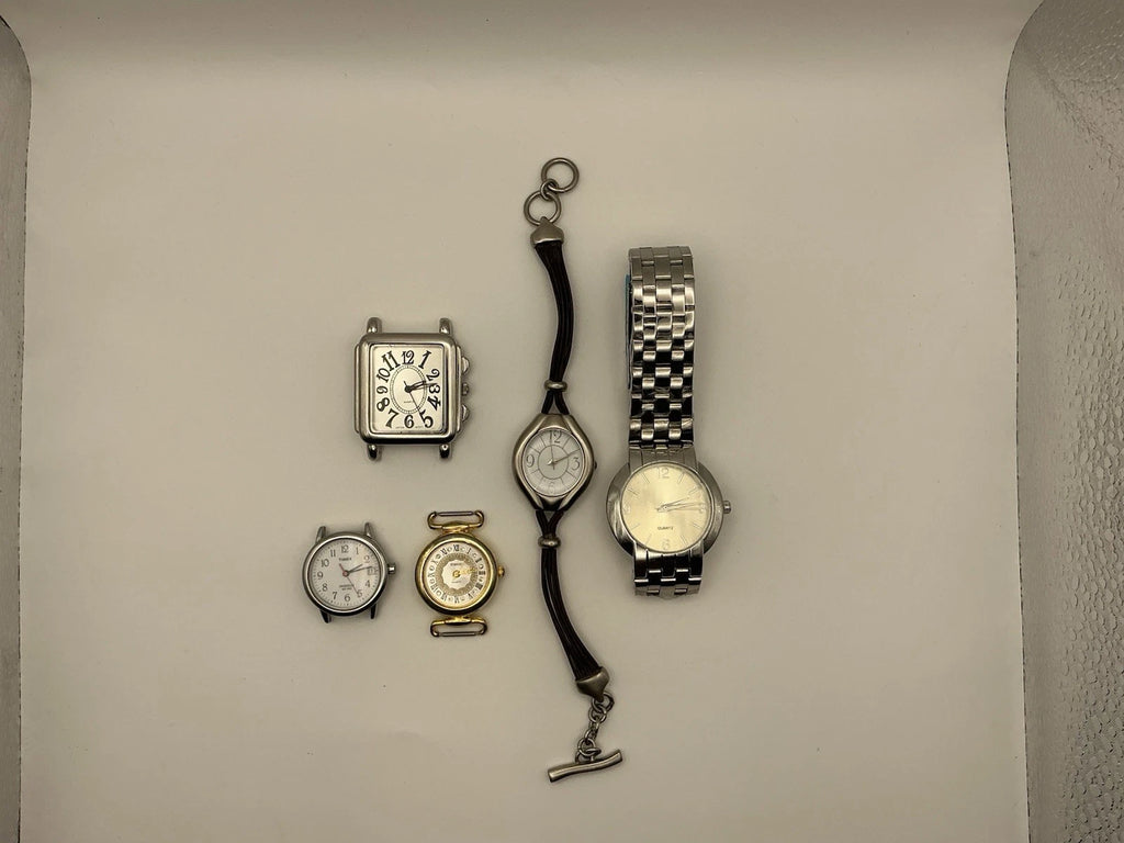 Lot of 5 Watches Timex & Fashion Watches New Batteries Working Mix Styles