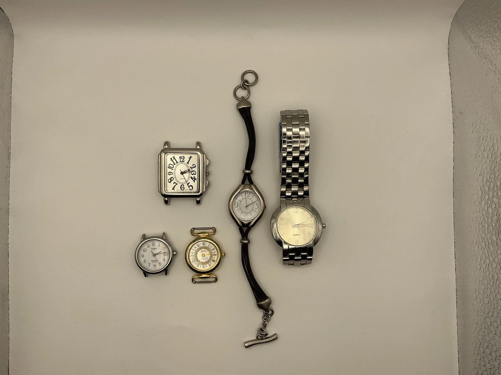 Lot of 5 Watches Timex & Fashion Watches New Batteries Working Mix Styles