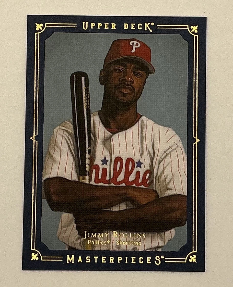 2008 Upper Deck Masterpieces Dark Blue Paper Framed 25/50 Jimmy Rollins #70 1e9z