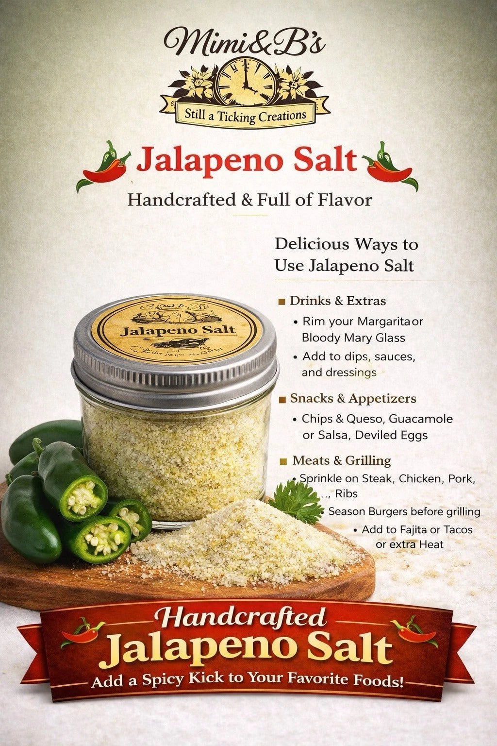3 Ounce Jar Of Jalapeño Salt