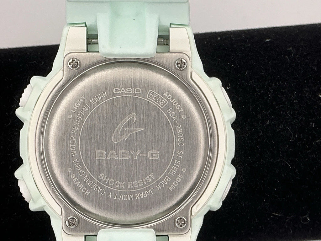 Casio BGA230SC-3B (5508) Analog/Digital Baby G Green/Mint Women's Watch NEW BATTERY