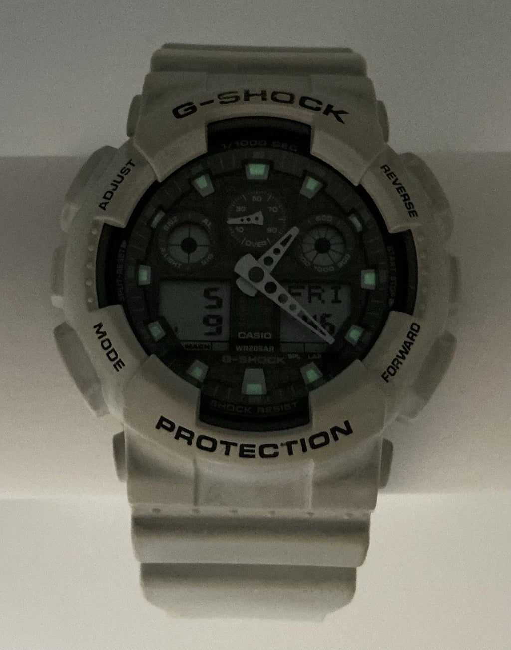 Casio G Shock GA100LG 5081 Light Gray Watch New Battery