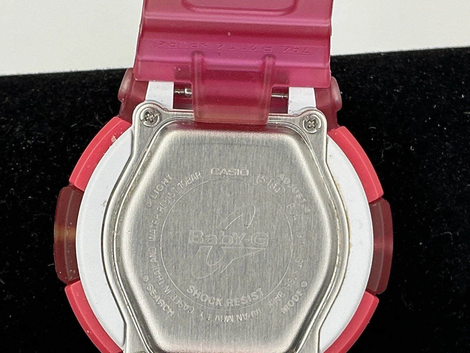 CASIO vintage BGA-130 PINK Analog Digital Neon Dial Baby-G Watch-New Battery