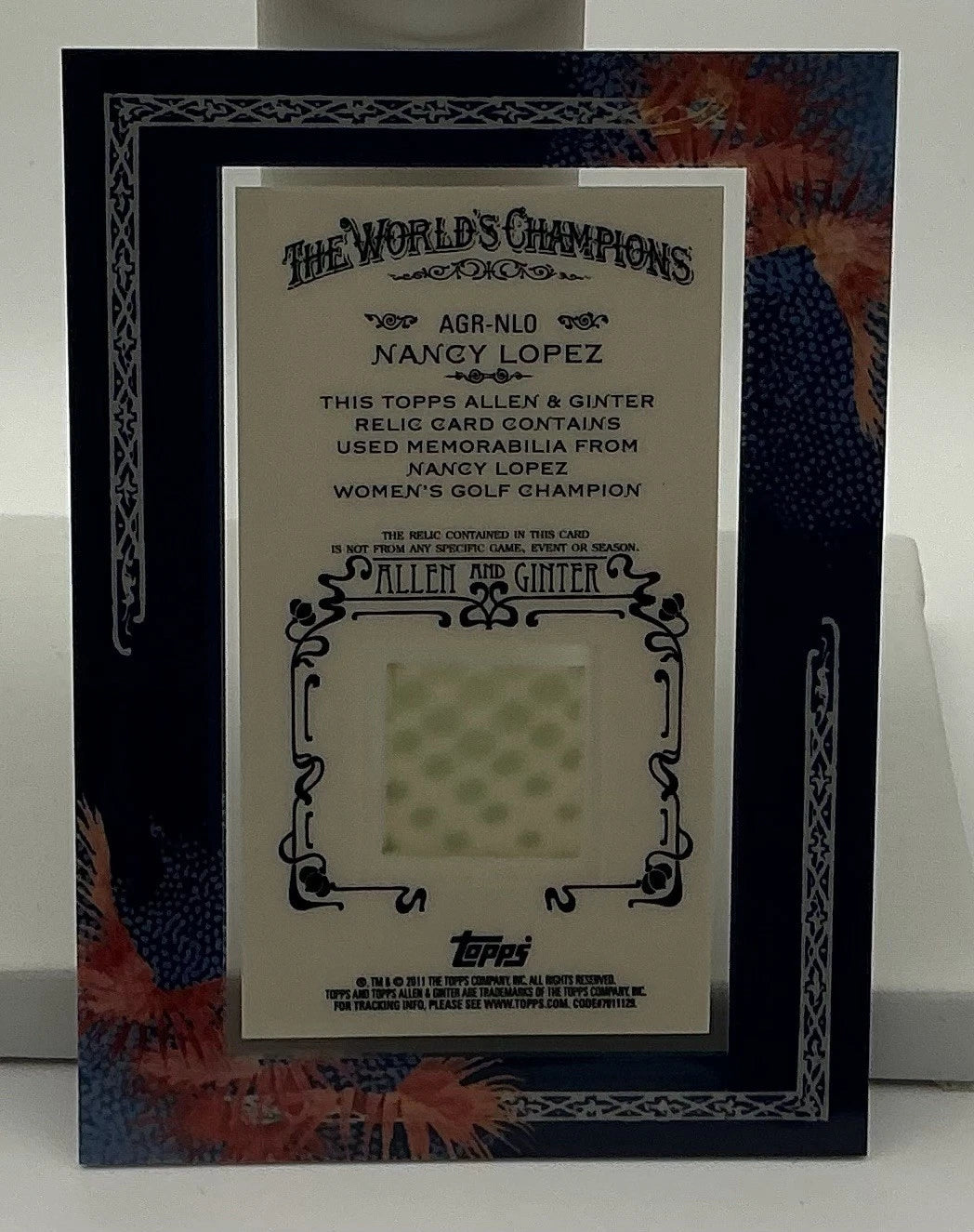 2011 Topps Allen & Ginter's Framed Mini Relics Nancy Lopez #AGR-NLO q3i