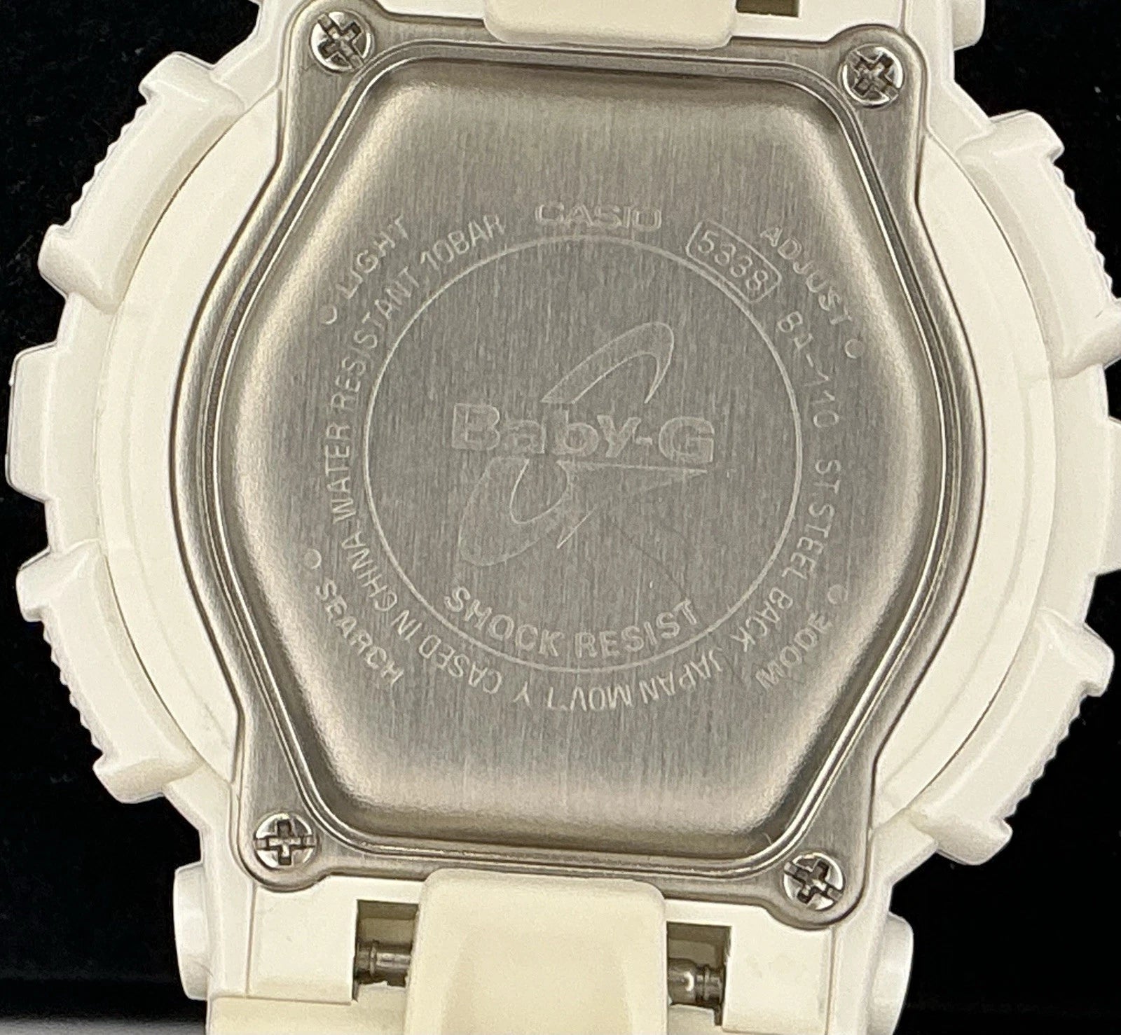 Casio Baby-G BA-110 Module 5338 White &amp; Rose Gold Analog-Digital Watch