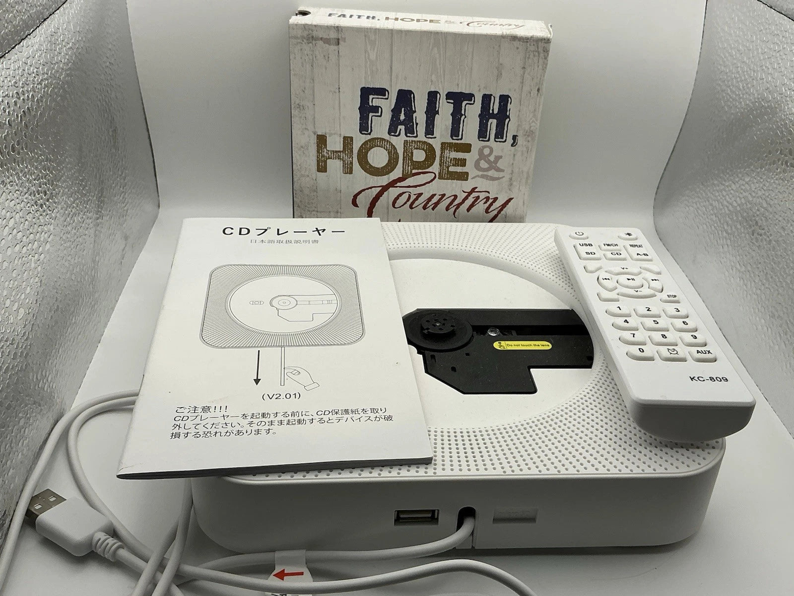 Wall Mounted CD Player Bluetooth FM Radio USB Comes With 10 CD’s excellent condition
