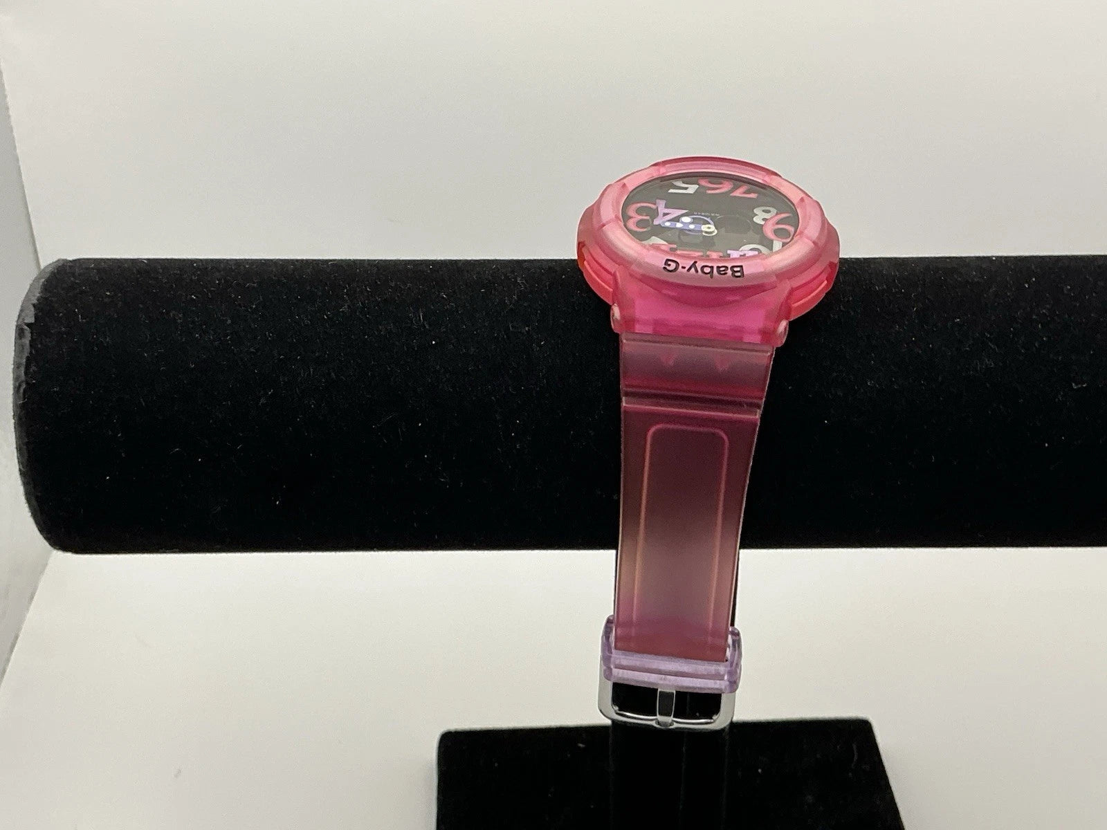 CASIO vintage BGA-130 PINK Analog Digital Neon Dial Baby-G Watch-New Battery