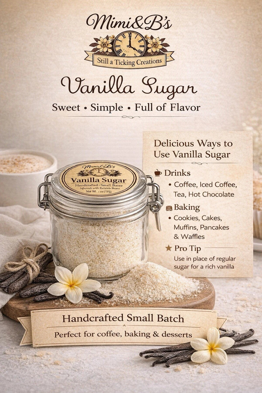 4 Ounce Jar Vanilla Sugar