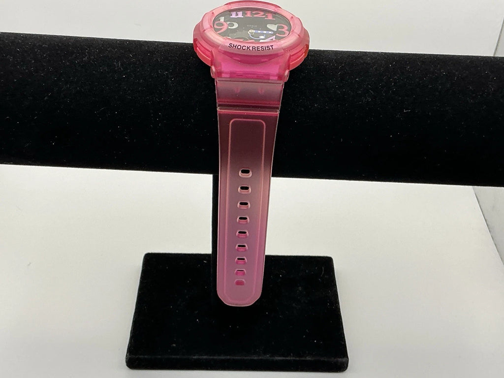 CASIO vintage BGA-130 PINK Analog Digital Neon Dial Baby-G Watch-New Battery