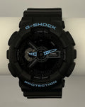 CASIO G-Shock GA-110LN-1A 5146 Black Neon Blue Analog Digital Watch New Battery