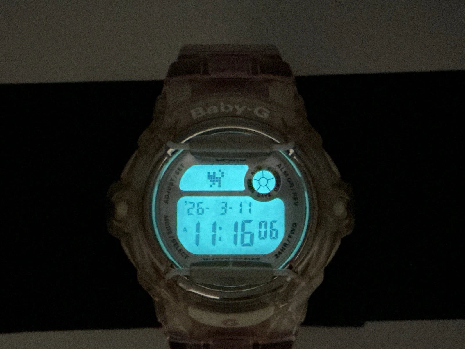 Casio BG169R (3252) Baby-G Clear/Pink Women's Watch NEW BATTERY!