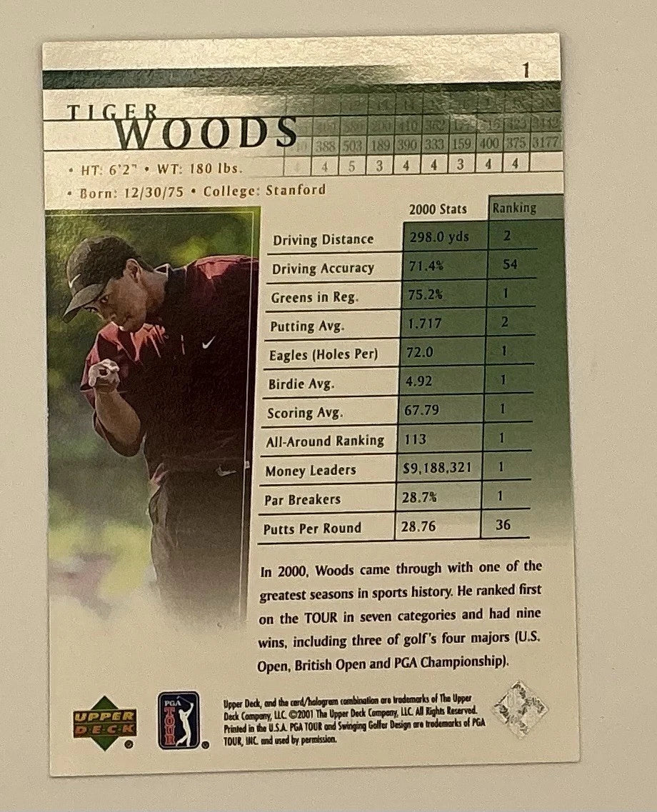 2001 Upper Deck Golf - Tiger Woods RC
