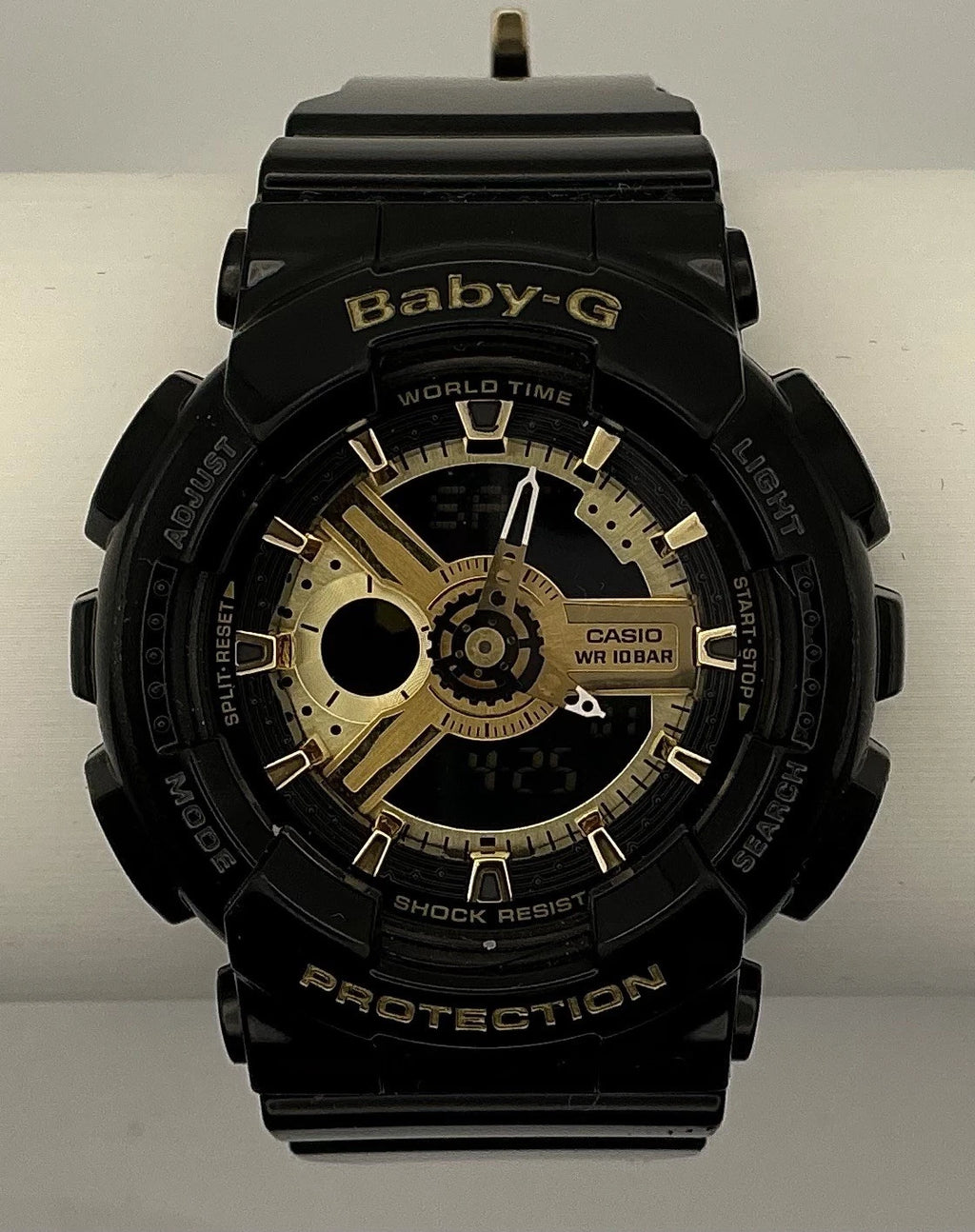Casio BA110-1A (5338) Gold/Black Women's Glossy Ana-Digi Watch NEW BATTERY