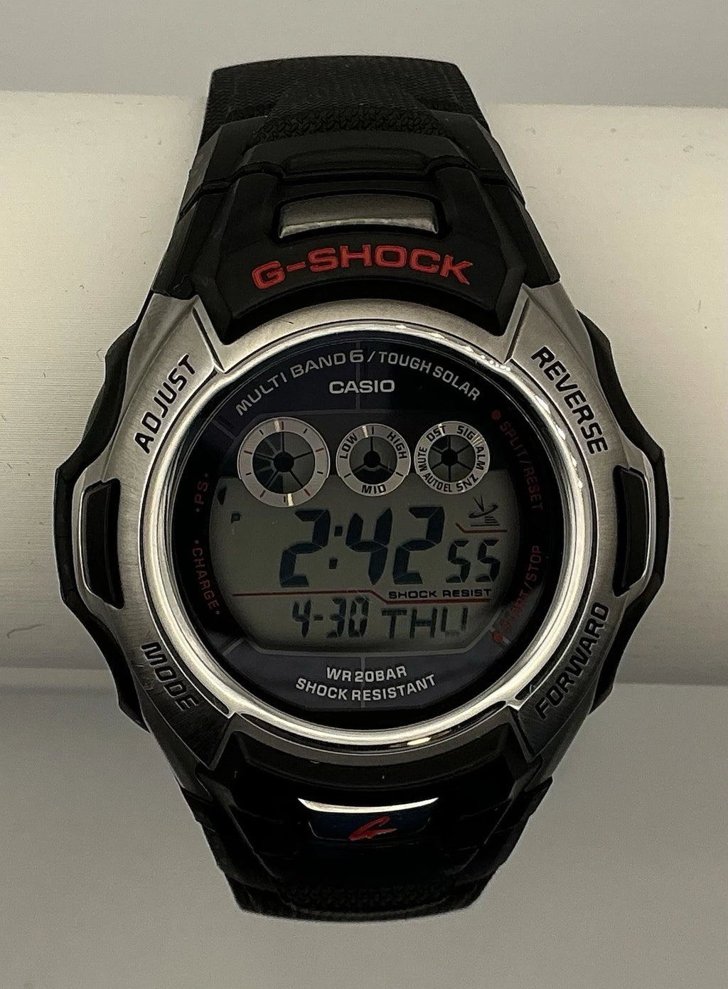 Casio G-Shock GW-500A Watch Men 47mm Digital Black Tone Alarm Chrono Solar