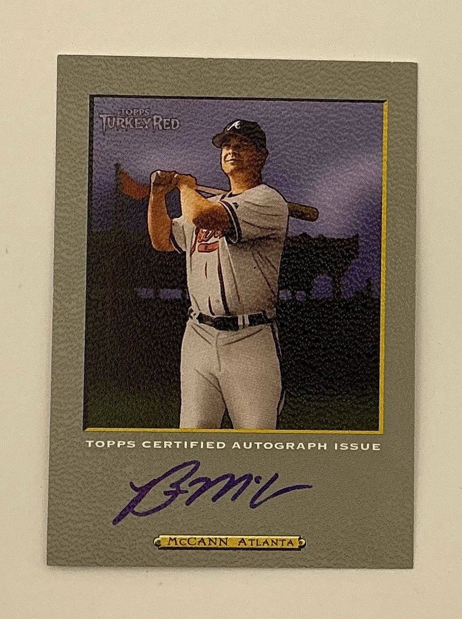 2006 Topps Turkey Red Brian McCann Autograph – On-Card Auto – Atlanta Braves