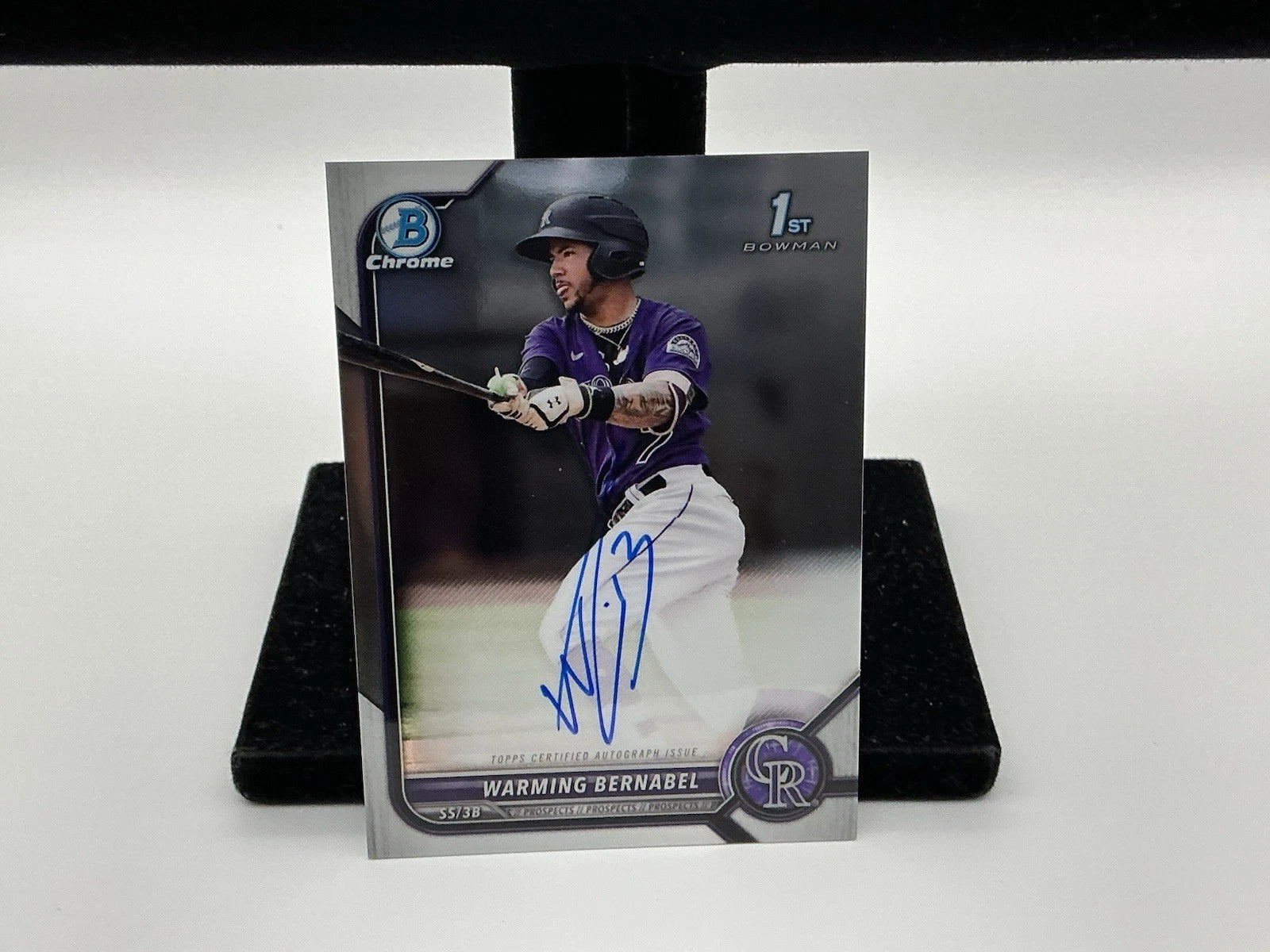 2022 Bowman Chrome Warming Bernabel Auto Colorado Rockies Bowman 1st Year CPA-WB