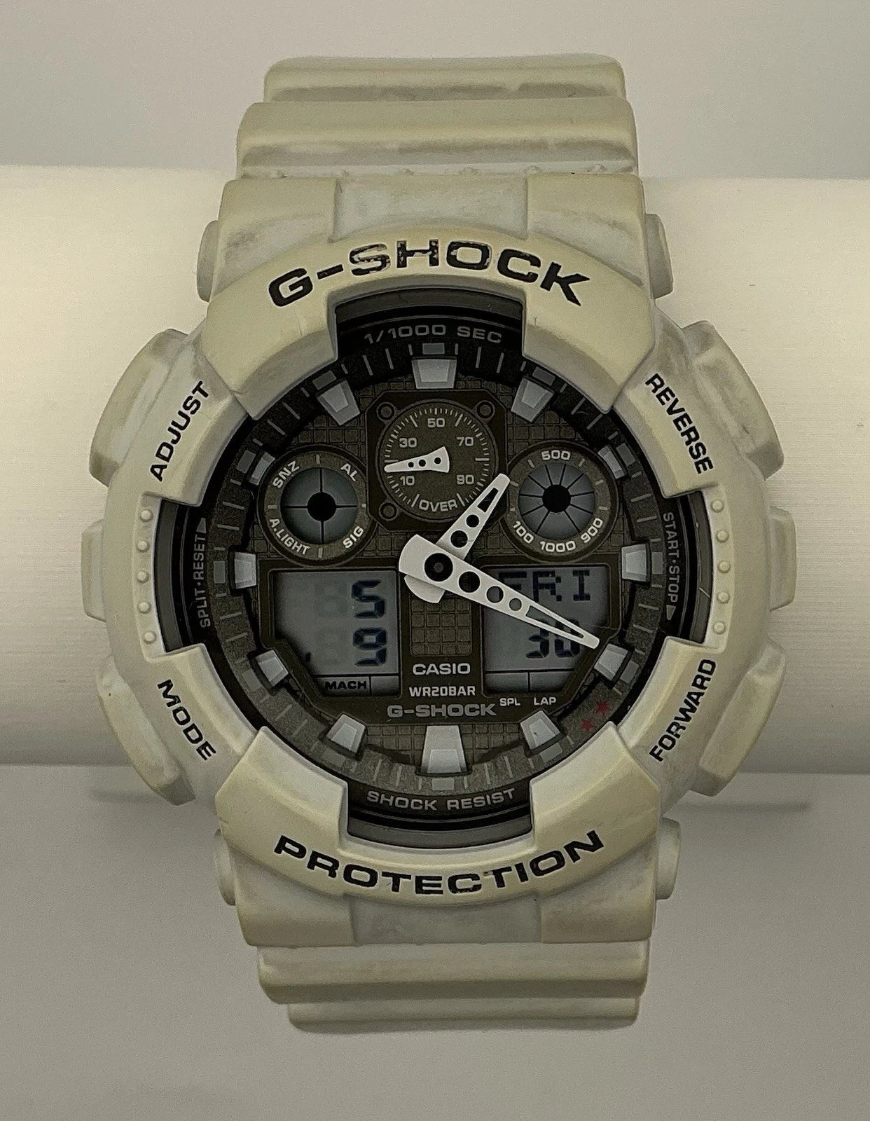 Casio G Shock GA100LG 5081 Light Gray Watch New Battery