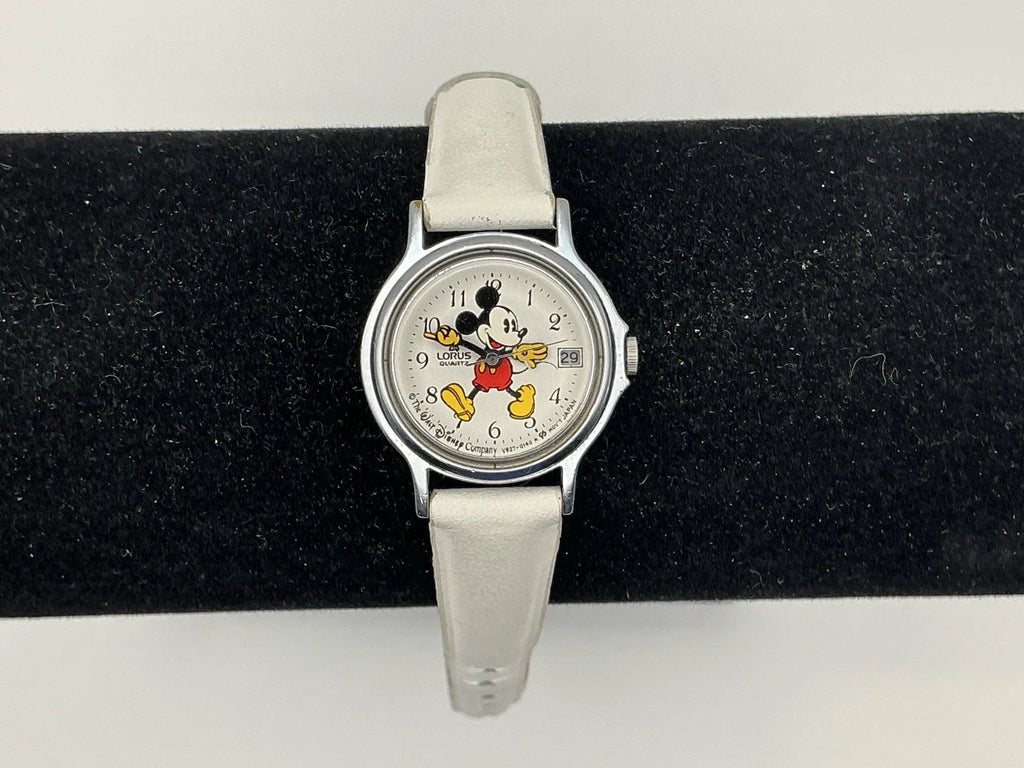 Vintage Lorus Disney Mickey Mouse Watch Walking Stroll Date Rare New Battery